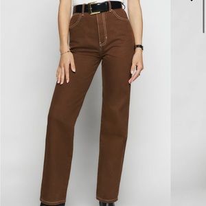 Reformation Cowboy High Rise Straight Jeans